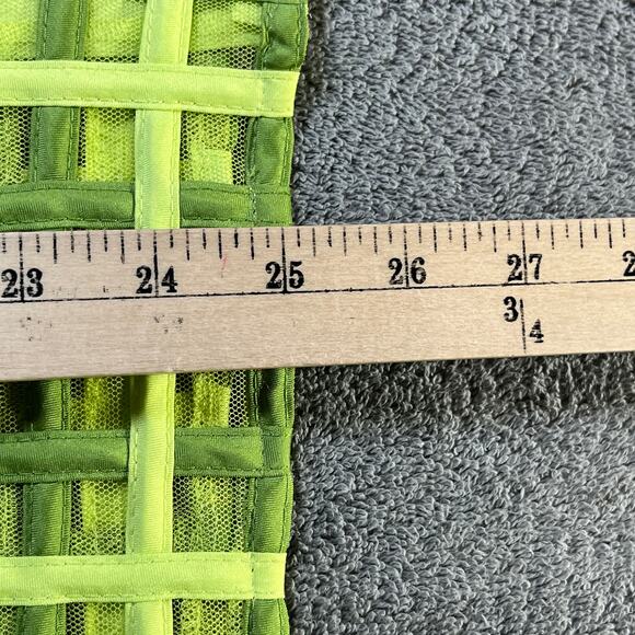 T&W Designs Blazer Jacket Womens M‎ Green Semi Sheer Floral Applique Art To Wear - Picture 8 of 9